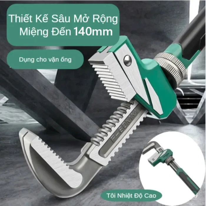 Cho thuê mỏ lết vặn ống nước - kìm chữ F - độ mở lớn 140mm - Ảnh 5