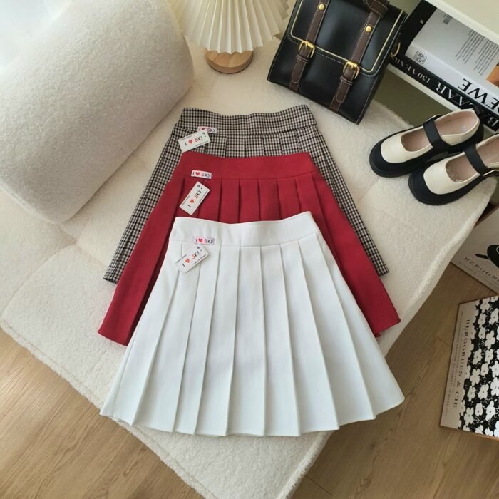 Chân váy xếp ly trắng bản nhỏ - Ảnh 5