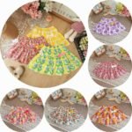 Chân váy hoa bé gái kèm quần ,  chất liệu hoa thô size 3-10