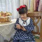 Váy bé gái, đầm chấm bi xinh, xả váy thu đông dài tay cho bé - Ảnh 3