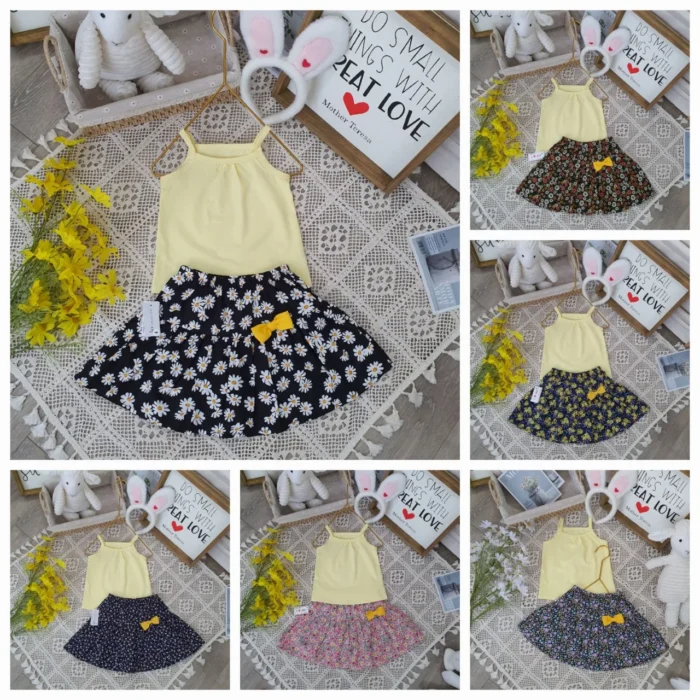 Áo 2 dây cotton bé gái, chất liệu cotton co giãn 4 chiều - Ảnh 7
