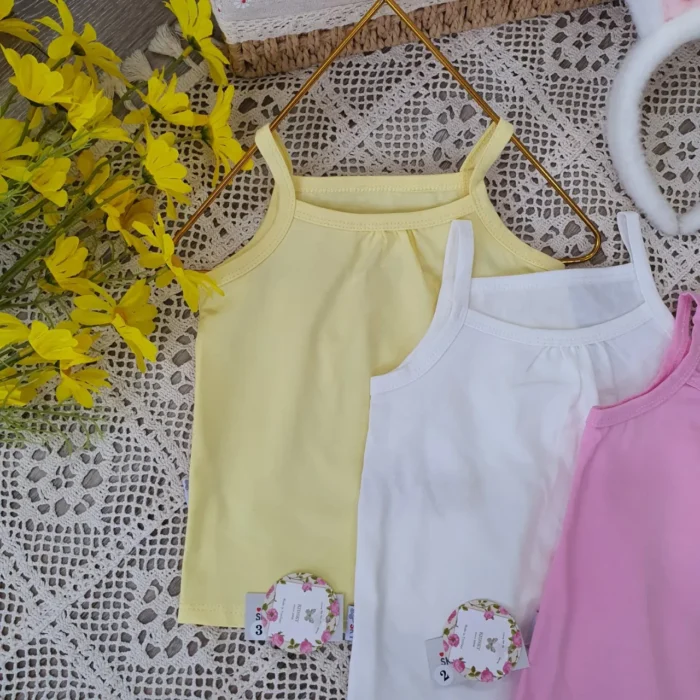 Áo 2 dây cotton bé gái, chất liệu cotton co giãn 4 chiều - Ảnh 3
