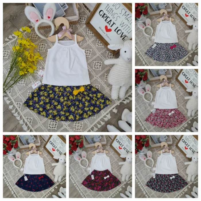 Áo 2 dây cotton bé gái, chất liệu cotton co giãn 4 chiều - Ảnh 5