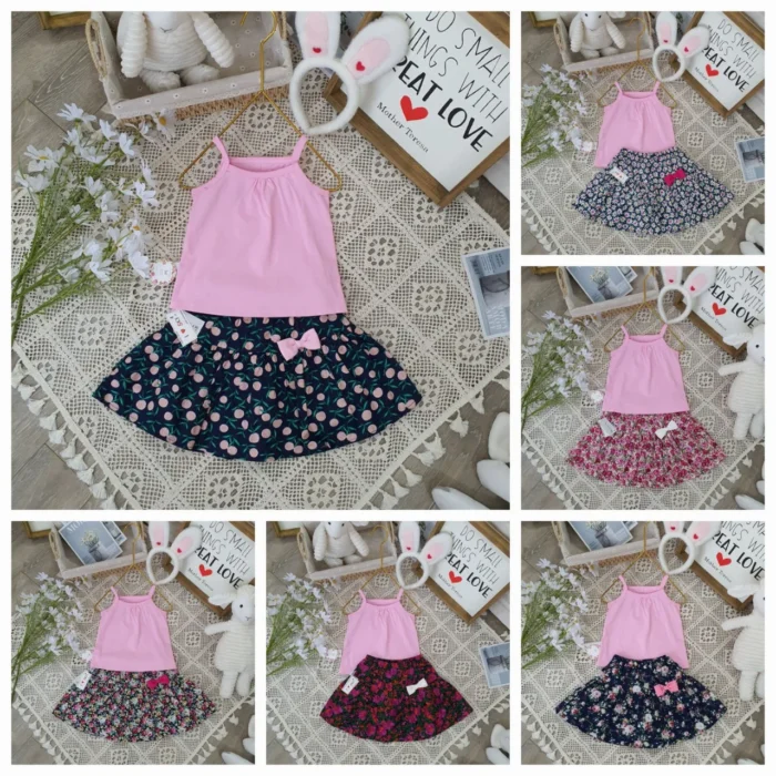 Áo 2 dây cotton bé gái, chất liệu cotton co giãn 4 chiều - Ảnh 6