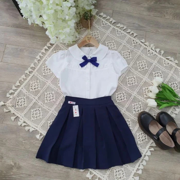Chân Váy Xếp Ly Kèm Quần Cotton cho học sinh - Ảnh 6