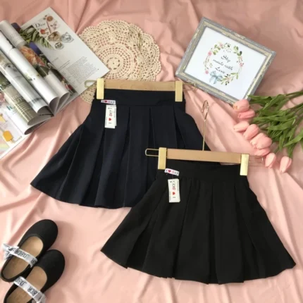 Chân Váy Xếp Ly Kèm Quần Cotton cho học sinh
