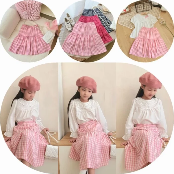 Chân váy midi dài bé gái - Ảnh 5