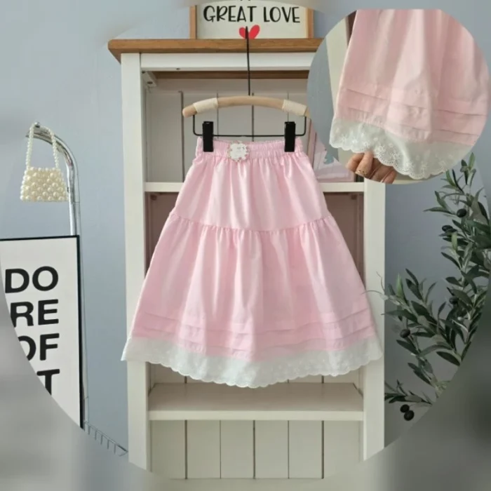 Chân váy midi dài bé gái - Ảnh 3