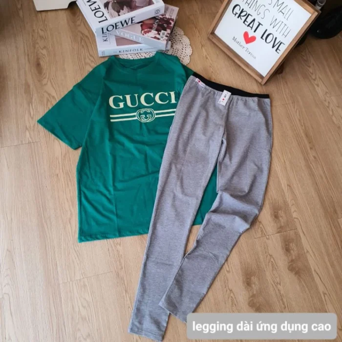 Quần legging cotton dài, hồi giãn mềm mại, đa dạng kết hợp - Ảnh 5