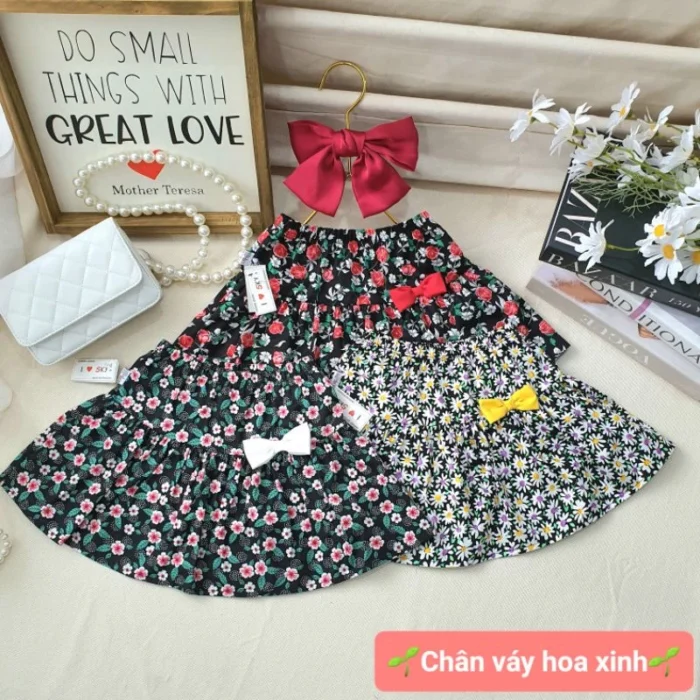 Chân váy hoa thô kèm quần, cạp chun mềm mại - Ảnh 13