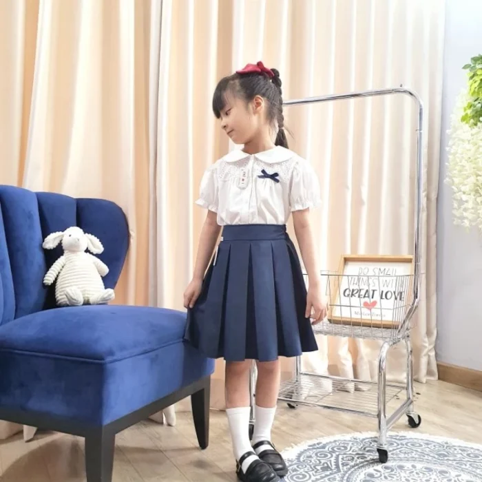 Combo chân váy kèm áo sơmi trắng học sinh - Ảnh 5